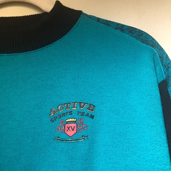 Wild Thunder teal/black crewneck - Picture 3 of 3